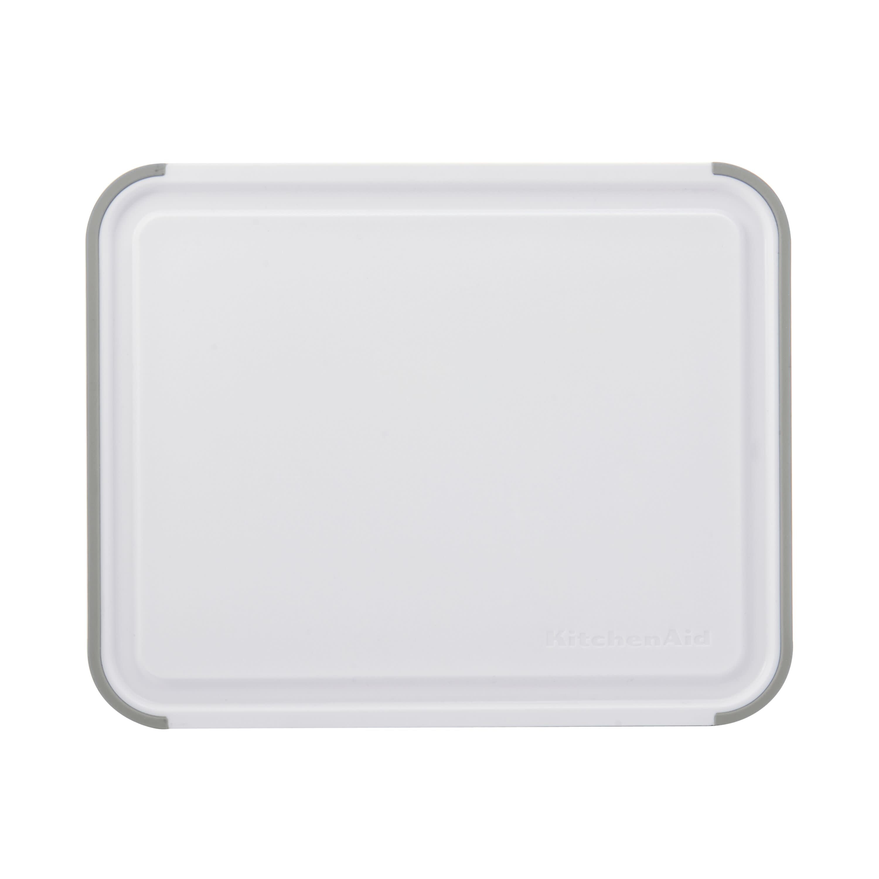 KitchenAid Classic Nonslip Plastic Cutting Board, 8x10-Inch, White