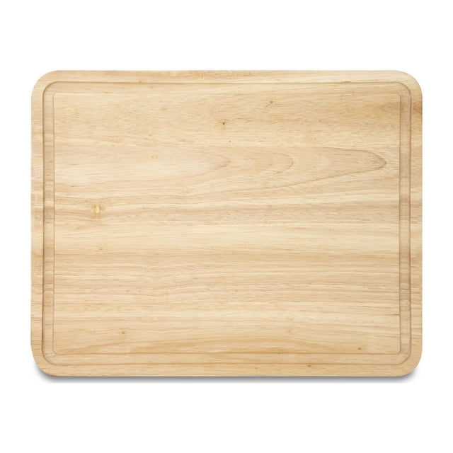Kitchenaid Classic Rubberwood Cutting Board with Trench, 11x14inch