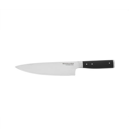 Kitchenaid Gourmet Forged Triple-Rivet Chef Knife with Blade Cover, 8-inch, Black