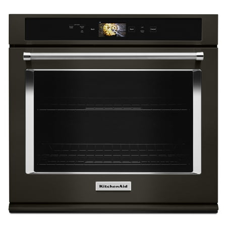 KitchenAid - Smart Oven+ 30" Built-In Single Electric Convection Wall Oven - Black Stainless Steel