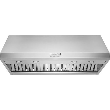 KitchenAid - 48'' 585 or 1170 CFM Motor Class Commercial-Style Wall-Mount Canopy Range Hood - Stainless steel