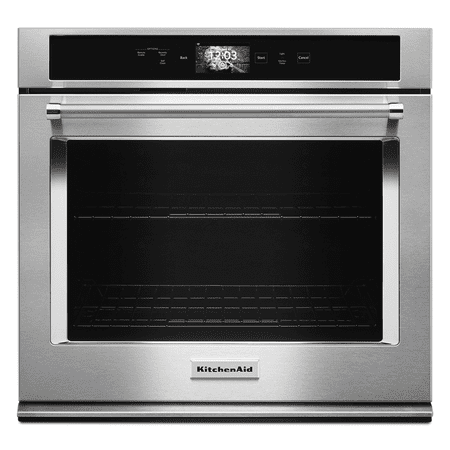 KitchenAid - Smart Oven+ 30" Built-In Single Electric Convection Wall Oven - Stainless Steel