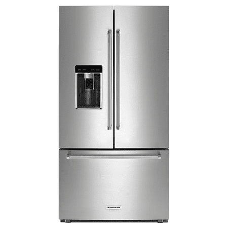 KitchenAid - 23.8 Cu. Ft. French Door Counter-Depth Refrigerator - Stainless Steel