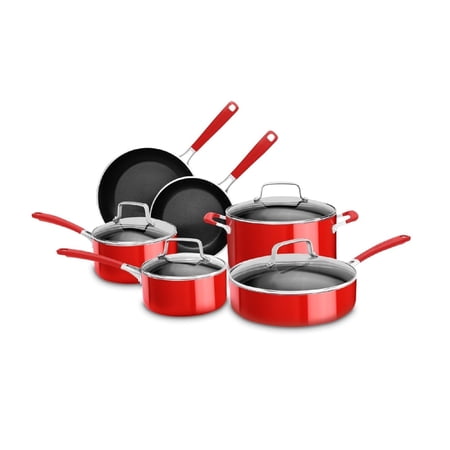 Kitchenaid Stainless Steel 10-Piece Set (Kc2Ss10Pc) - Candy Apple Red