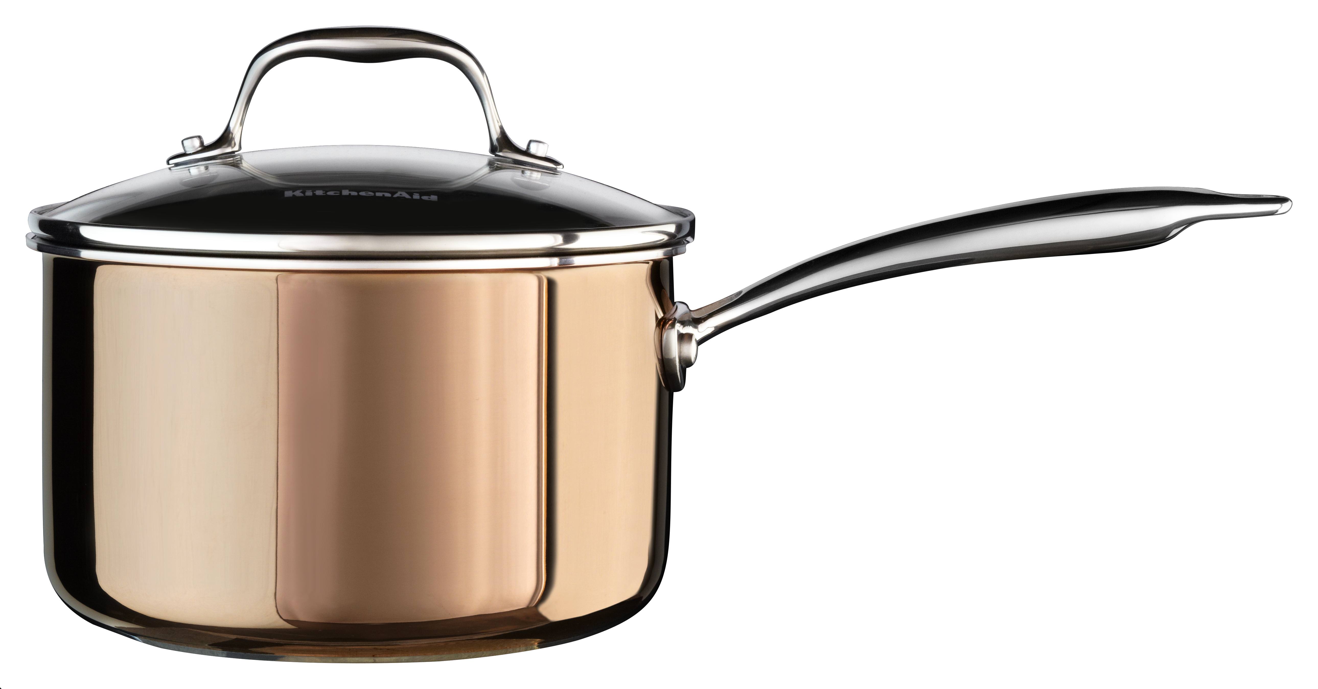 Kitchenaid TriPly Copper 3.0Quart Saucepan With Lid