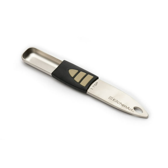 Kitchenart Pro Adjust-A-Teaspoon, Satin, 0.5" x 1" x 6 " Adjustable Measuring Spoon
