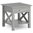thumbnail image 1 of Simpli Home Kitchener Square Contemporary End Side Table in Fog Gray, 1 of 7