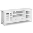 thumbnail image 1 of Kitchener 60 inch Wide Solid Wood TV Stand in White For TVs up to 65 inches, 1 of 11