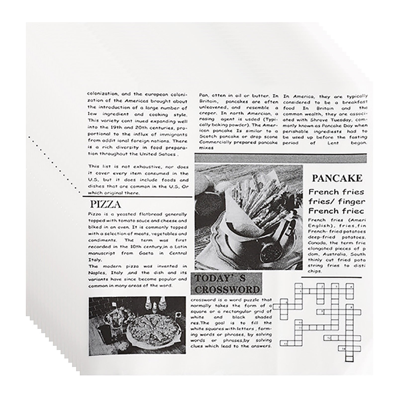 Wax Paper Sheets For Food, Basket Liners Food Picnic Paper