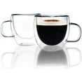 thumbnail image 1 of Kitchenexus Glass Espresso Cups, Set of 2 6oz Double Wall Thermo Insulated Shot Cups With Handle, Coffee Mugs for Cappuccino, Great Gift for Coffee Lovers, 1 of 7