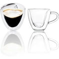 thumbnail image 1 of Kitchenexus Glass Espresso cups, Set of 2 5oz Double Wall Thermo Insulated Glass Espresso Shot Cups Set with Handle, Espresso Mug, Coffee Cups for Espresso and Cappuccino, Great Gift for Coffee Lover, 1 of 14