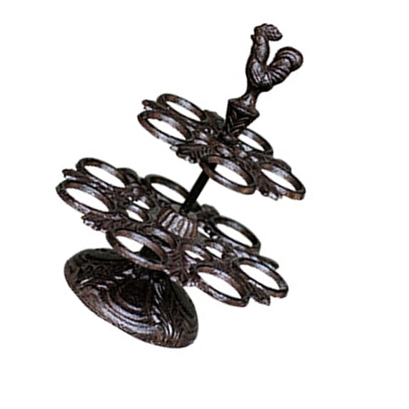 Kitchens Counter Cast Iron Eggs Display Holder Retro Styles Farmhouses Charm Decors Organizers Eggs Storage Rack