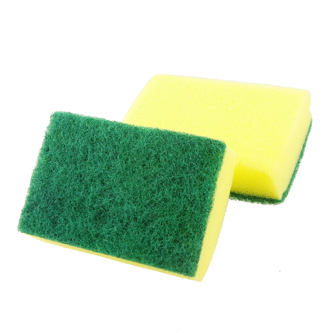DecorRack Cleaning Scrub Sponges for Kitchen, Dishes, Bathroom, Green and  Yellow (Pack of 14)