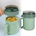 thumbnail image 1 of Kitchenware Clearance Sale, Sealed Insulation Cup With Handle Green Microwave Soup Mug With Lid and Portable Breakfast, 1*Cup, By Relocy, 1 of 9