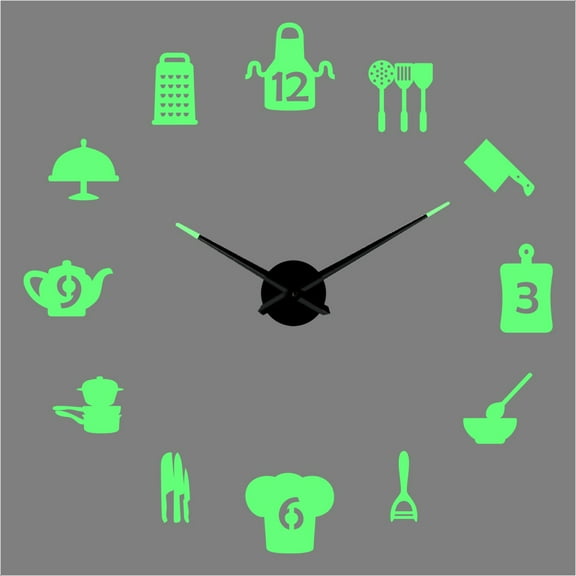 Kitchenware DIY Different Luminous Frameless Wall Clock Home kitchen Decor Modern Design Gift - 27 inch