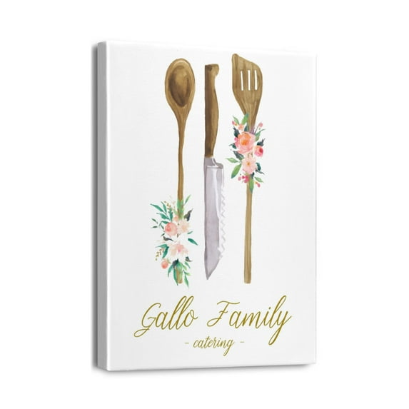 Kitchenware Painting Prints Vintage Style Wall Art for Home & Restaurant Decor (12x16inch)