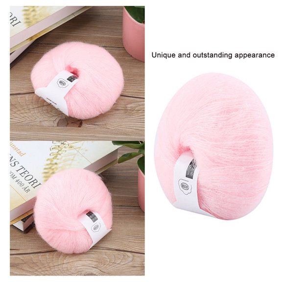 Kitchenware Wool Soft Mohair Knitting Wool Yarn DIY Shawl Scarf Crochet Thread Supplies Pink