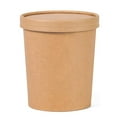 thumbnail image 1 of Kitchsy 32 oz/946 mL Disposable Kraft Paper Food Containers with Vented Lids -  Hot Soup, Ice Cream, Noodles, Frozen Yogurt - Takeout, To-Go, Meal Prep (25 Pack), 1 of 9