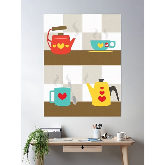 Kitchy Kitchen Poster Wall Art, Modern Wall Decor For Living Room Bedroom, 8x12 UNFRAMED