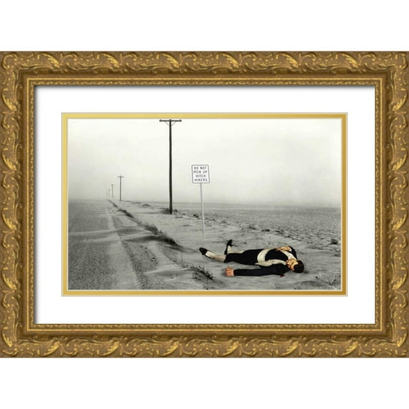 Kite, Barry 24x17 Gold Ornate Wood Framed with Double Matting Museum Art Print Titled - Dead Toreador