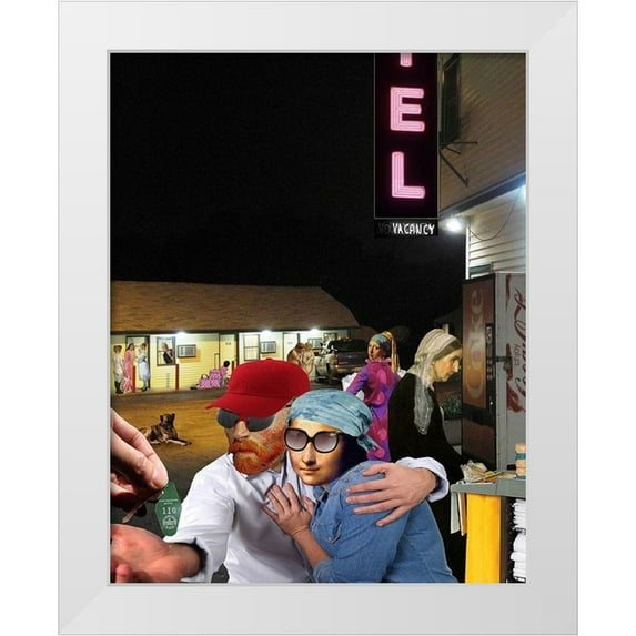 Kite, Barry 26x32 White Modern Wood Framed Museum Art Print Titled - Postmodern Motel
