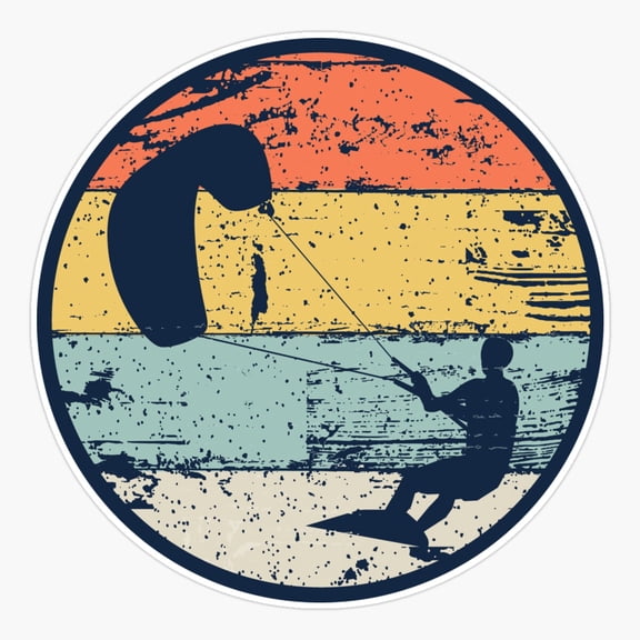 Kite Boarding Retro Sport Design Sticker