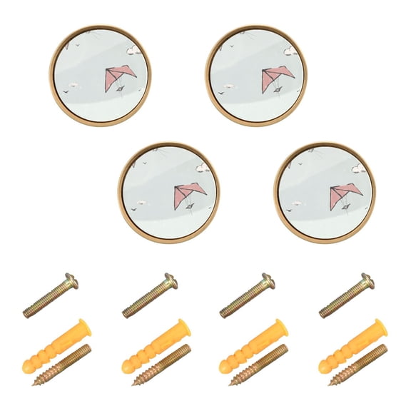 Kite Cabinet Furniture Knobs Drawer Metal Pulls 1.26in Acrylic Zinc Alloy Dual Screw Set