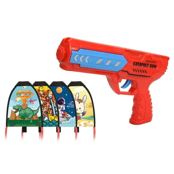 Kite Catapult Beach Toy Set Toys,No Battery Spring Launcher With 4 Kites Toys,10-15M Long Distance Flight Outdoor Toys,Wind Free Easy Fly Design Toys,Hand Eye Coordination Motor Skill Training Toys