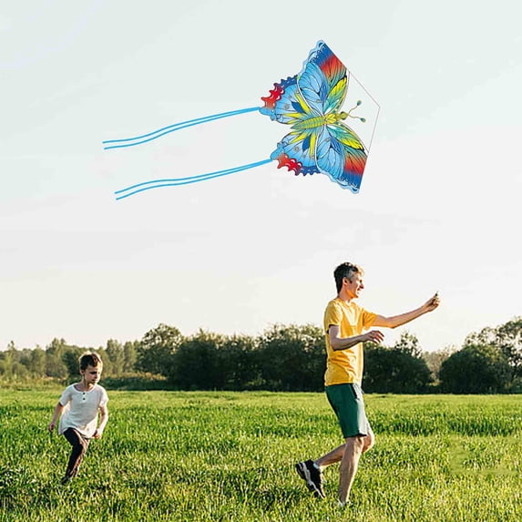 Kite, Large Biomimetic Delta Kite for Adults Kids with Long Floating Tail, Easy to Fly in Gentle Wind, High-End Vinyl Outdoor Flying Toy, Includes String Line