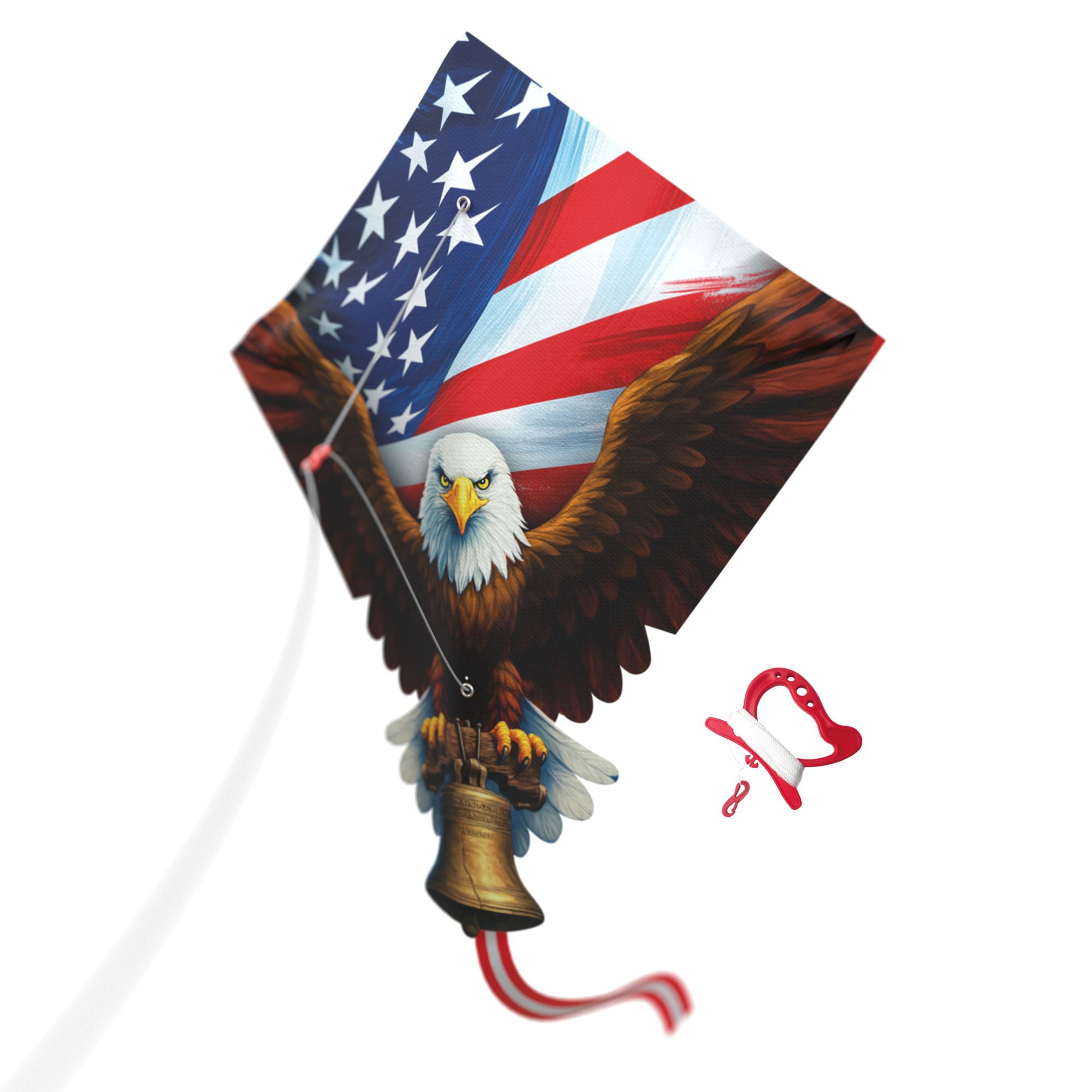 Wicked Kites Ready 2 Fly American Eagle Pop-Up Ripstop Fabric Diamond Kite