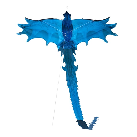 Wicked Kites Ready 2 Fly Blue Dragon 3D Pop-Up Ripstop Fabric Kite