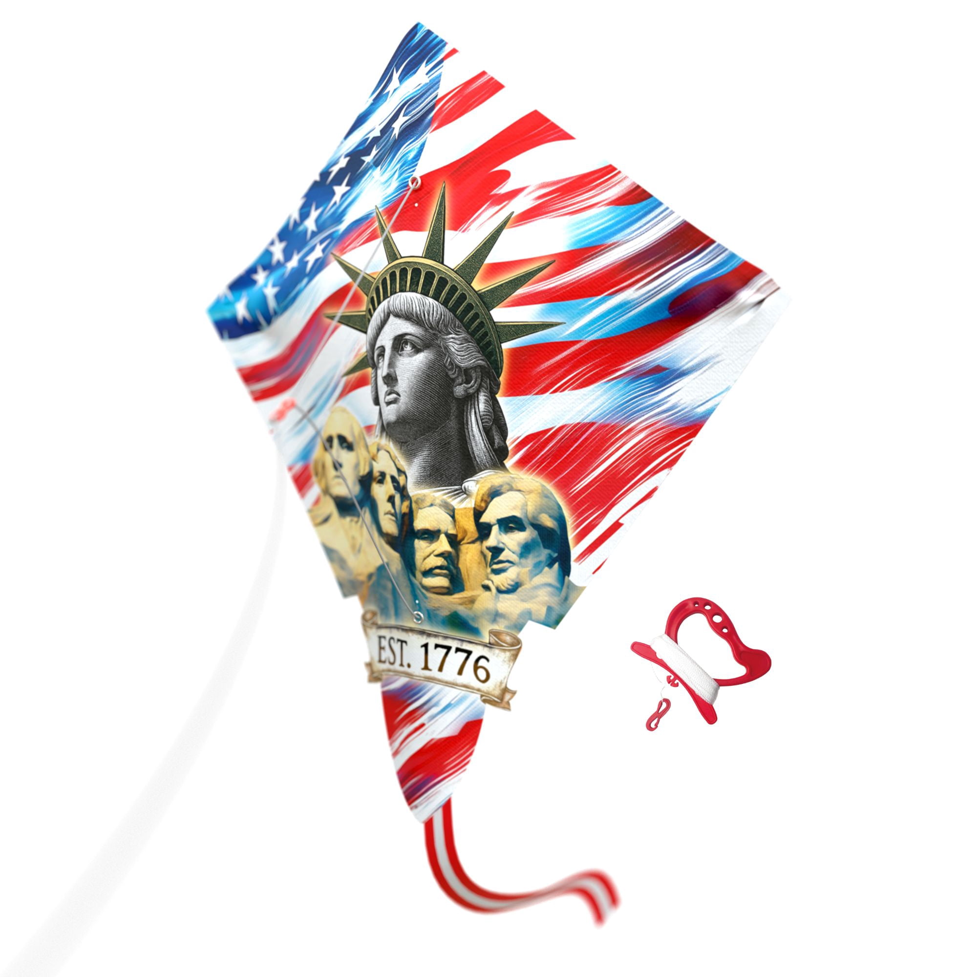 Wicked Kites Ready 2 Fly American Liberty Pop-Up Ripstop Fabric Diamond Kite