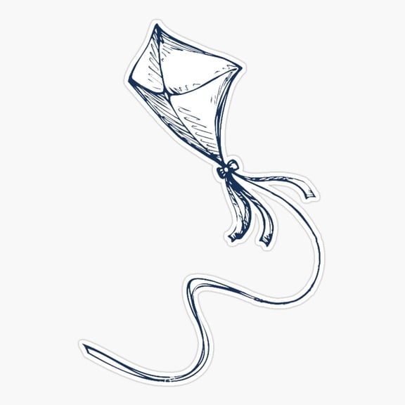 Kite Sketch Art Vinyl Decal Sticker