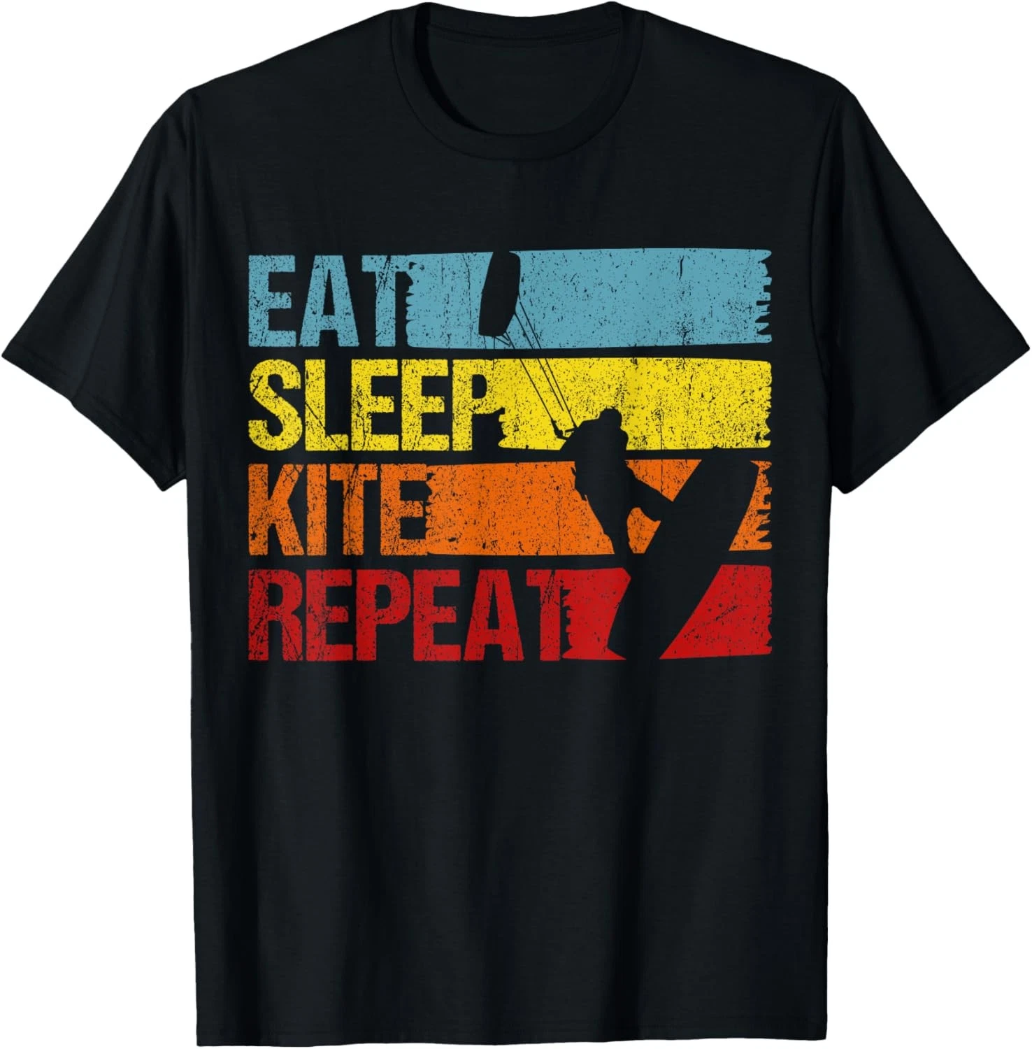 Kiteboarding Kite Kiting Eat Sleep Kite Kitesurfing Saying NG1785 Unisex T-Shirt, S-5XL