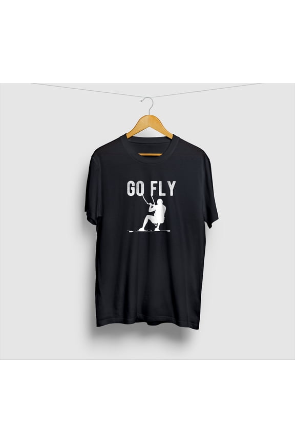 Kiteboarding T-Shirt - Go Fly Funny Kitesurfing Shirt - Kiteboard Shirt - Kiteboard Gift for a Kiteboarder - Short-Sleeve Unisex T-Shirt