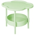 thumbnail image 1 of Kitecy 2 Tier End Table, Patio Side Table with Removable Tray, End Table Round Side Table, Waterproof Small Sofa Coffee Side Tables Bedroom Indoor Outdoor, Green, 1 of 5