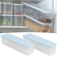 thumbnail image 1 of Kitecy 2pc Pasta Storage Containers, Rectangular Clear Noodle Boxes with Lids – Freezer-Safe Spaghetti Keeper,Light Blue,2PC, 1 of 8