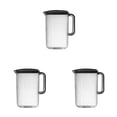thumbnail image 1 of Kitecy 3PCS Clear Acrylic Pitcher with Lid & Spout,BPA-Free Iced Tea Jug for Refrigerator, Leakproof Drink Dispenser for Lemonade Juice Water,Grayx3, 1 of 5