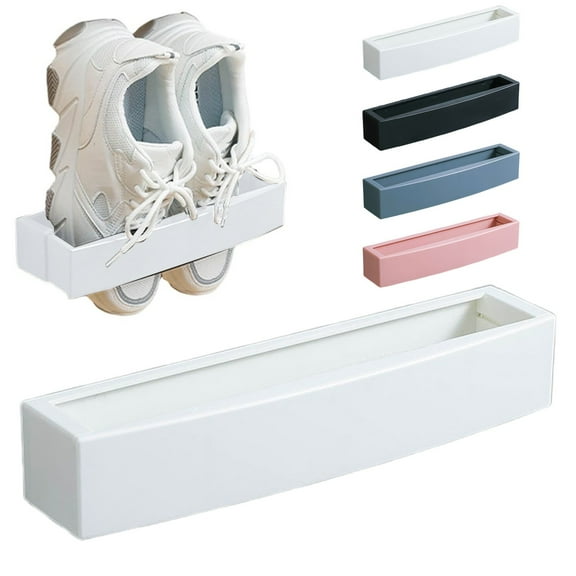 Kitecy Home Organization Wall Mounted Shoe Rack Organizer Retractable Sticky Strips Space Saving for Bedroom Kitchen Living Room Rv , Shoe Racks Wall Mounts