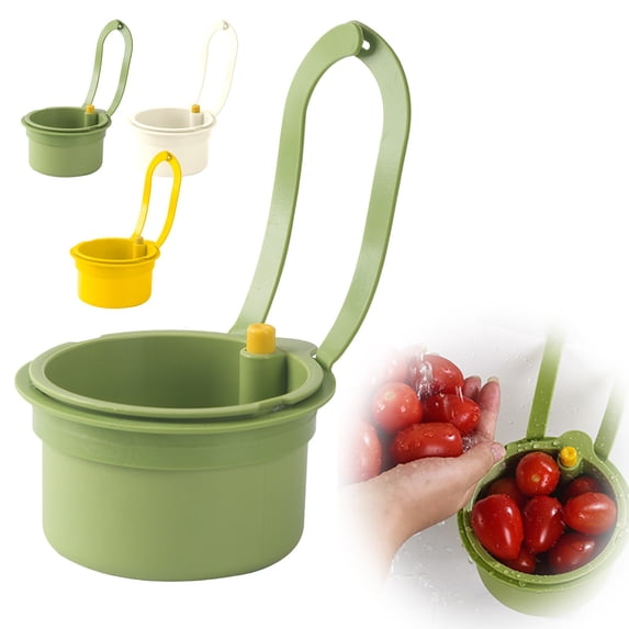 Kitecy Kitchen Strainers Faucet Hanging Strainer Basket Sink Drainer Vegetable Wash Holder Dumping Shelf Kitchen Collapsible Organizer , Sink Accessories Drain Baskets