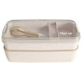 thumbnail image 1 of Kitecy Leakproof Compartment Lunch Box,Dishwasher Safe, for Adults,Beige,1PC, 1 of 5