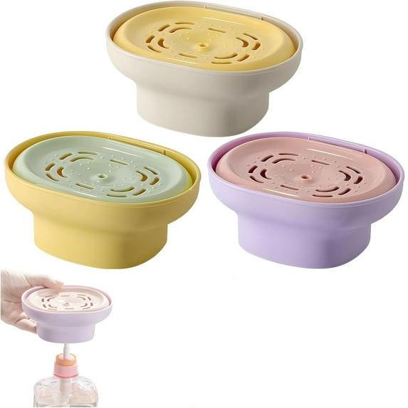 Kitecy Liquid Soap Dispenser Pump Bottle Laundry Detergent Dish Wash Container Kitchen Bathroom Countertop Organizer Purple One Size