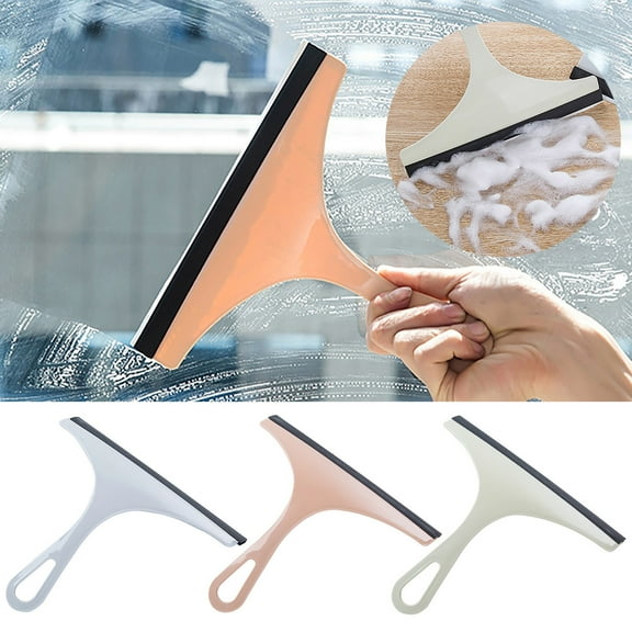 Kitecy Shower Squeegee Silicone Squeegee Window Glass Cleaner Scraper with Holder for Shower Car Mirror Bathroom Cleaning Tool , Glass Cleaner with Holder Bathroom Window Scrubber