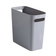 thumbnail image 1 of Kitecy Small Trash Can Garbage Can Plastic Garbage Can Waste Basket Cute Trash Can Wastebasket with 2 Hole for Bathrooom, Bedroom, Office, Kitchen, Laundry Room, Grey, 1 of 9