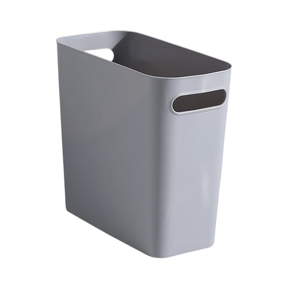 Kitecy Small Trash Can Garbage Can Plastic Garbage Can Waste Basket Cute Trash Can Wastebasket with 2 Hole for Bathrooom, Bedroom, Office, Kitchen, Laundry Room, Grey