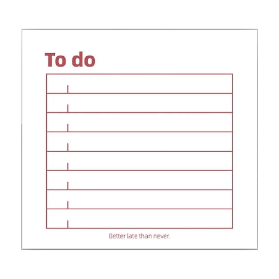 Kitecy Sticky Notes 3×3 Inch Self-Stick to Do List Notepad 50 Sheets Lined Sticky Notes with Lines to Do List Planner for Office, Work, And Home Planning, 1 Pack, Red