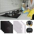 thumbnail image 1 of Kitecy Stove Protectors Stove Burner Cover Protector Reusable Non Stick Heat Resistant Cuttable Gas Range Top Liners 27X27Cm 4 Pack , Kitchen Liners Heat Resistant Mats, 1 of 8