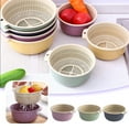 thumbnail image 1 of Kitecy Vegetable Drain Basket Kitchen Double Layer Drain Basket Colander Hollow Mesh Strainer Bowl Wash Fruits Vegetables Storage Organizer Sink , Double Layer Colander Kitchen Fruit Washer, 1 of 9