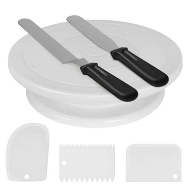 Kiteky Clearance Cake Articles Rotating Cake Turntable Icing Spatula Smoother Revolving Cake Stand Decorating, Kitchen Supplies Clearance Sale