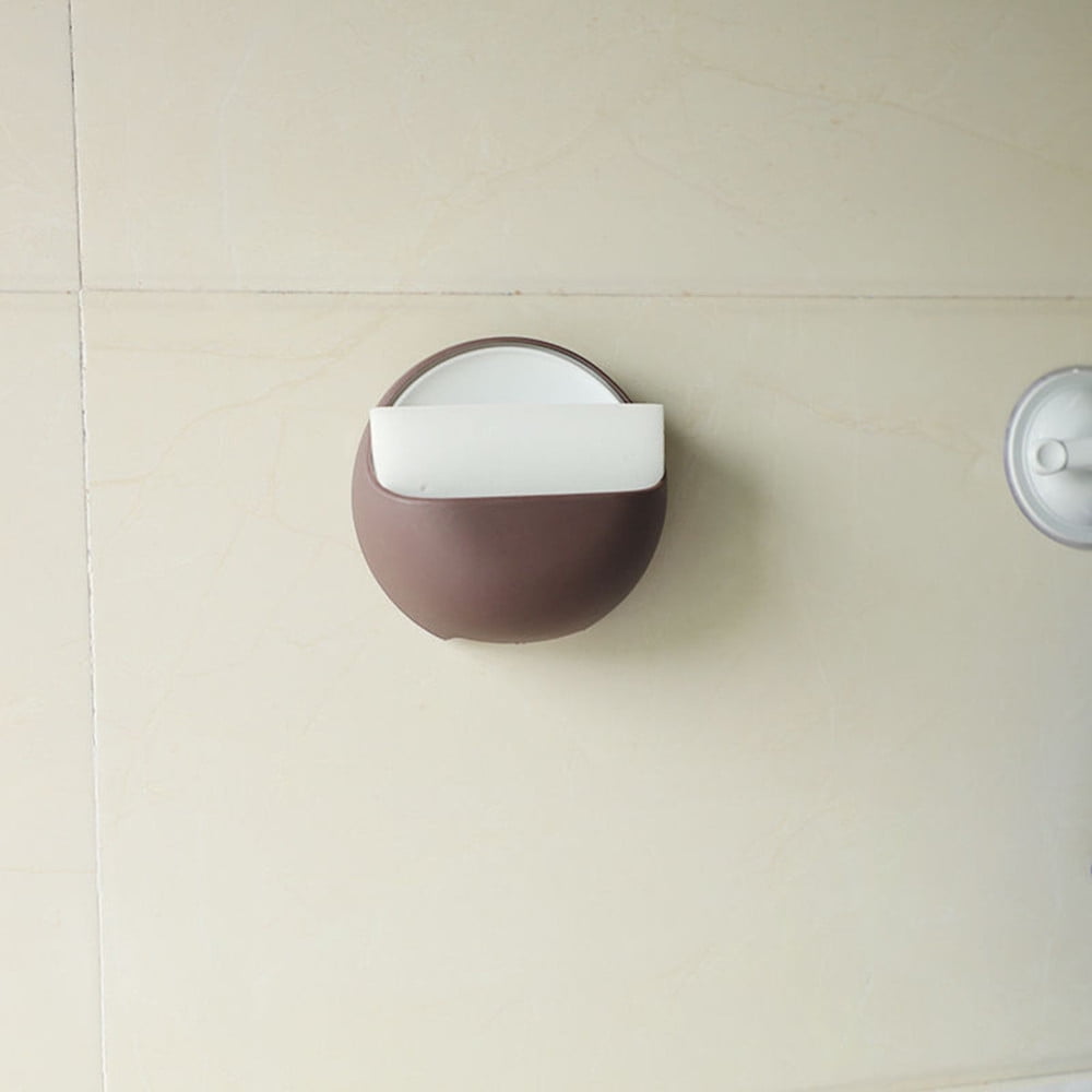 Kiteky Clearance Shelf Plastic Suction Cup Soap Toothbrush Box Dish